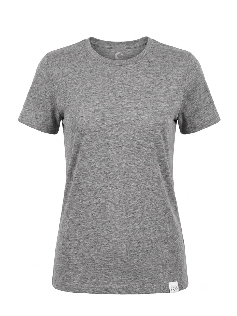 Ivory Ella Gray Heathered T-Shirt Size XS Organic Cotton Recycled Blend Tee
